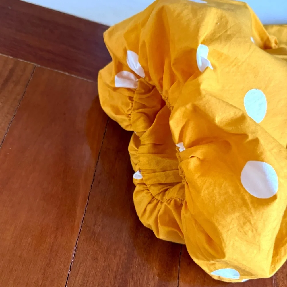 LOFT Women’s Blouse Ballon Sleeves Yellow Polka Dot Women's Top Shirt Size S - Picture 10 of 16